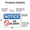 Signmission No Re-Entry OSHA Notice Sign, Plastic, 18in W x 12in L, 2PK OS-2PACK-NS-P-1218-L-14770 - alternate 2